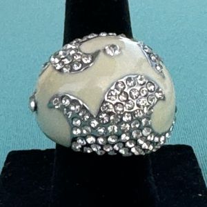 SZ 6 Silver Tone Designer Sample Ring